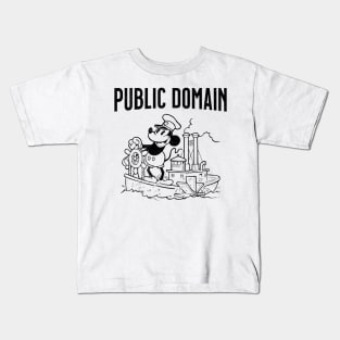 Steamboat Willie Public Domain Kids T-Shirt